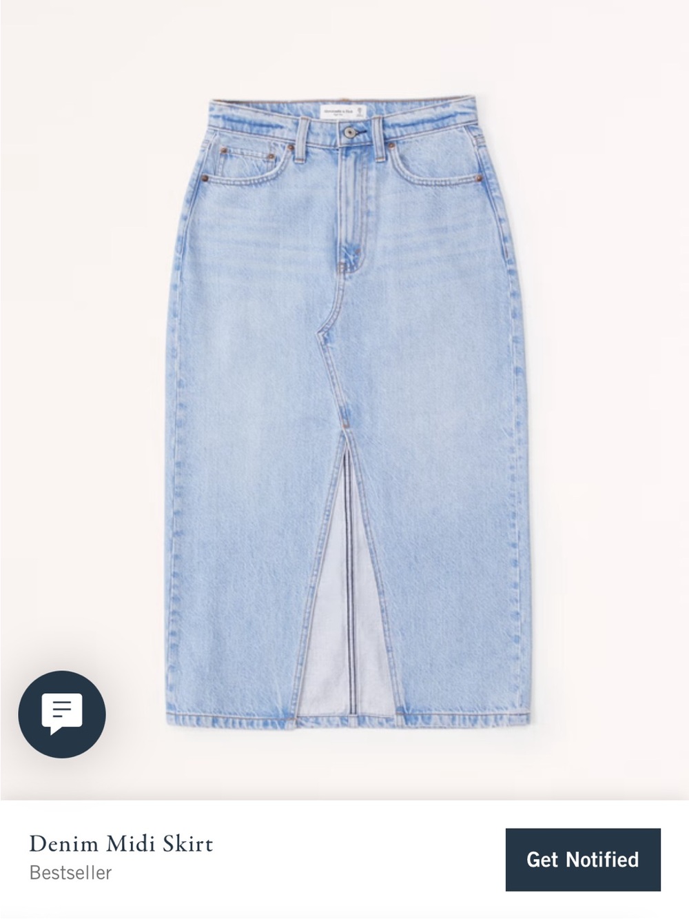 Abercrombie Denim Midi Skirt